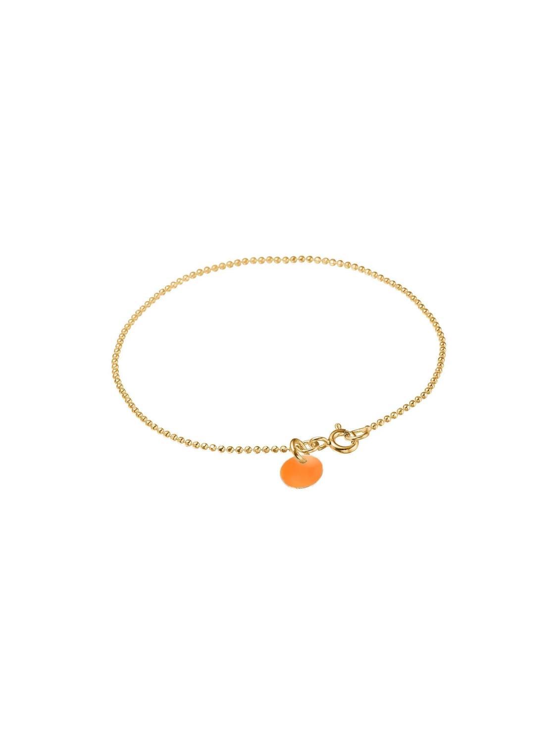 Enamel Ball Chain Bracelet gull Apricot