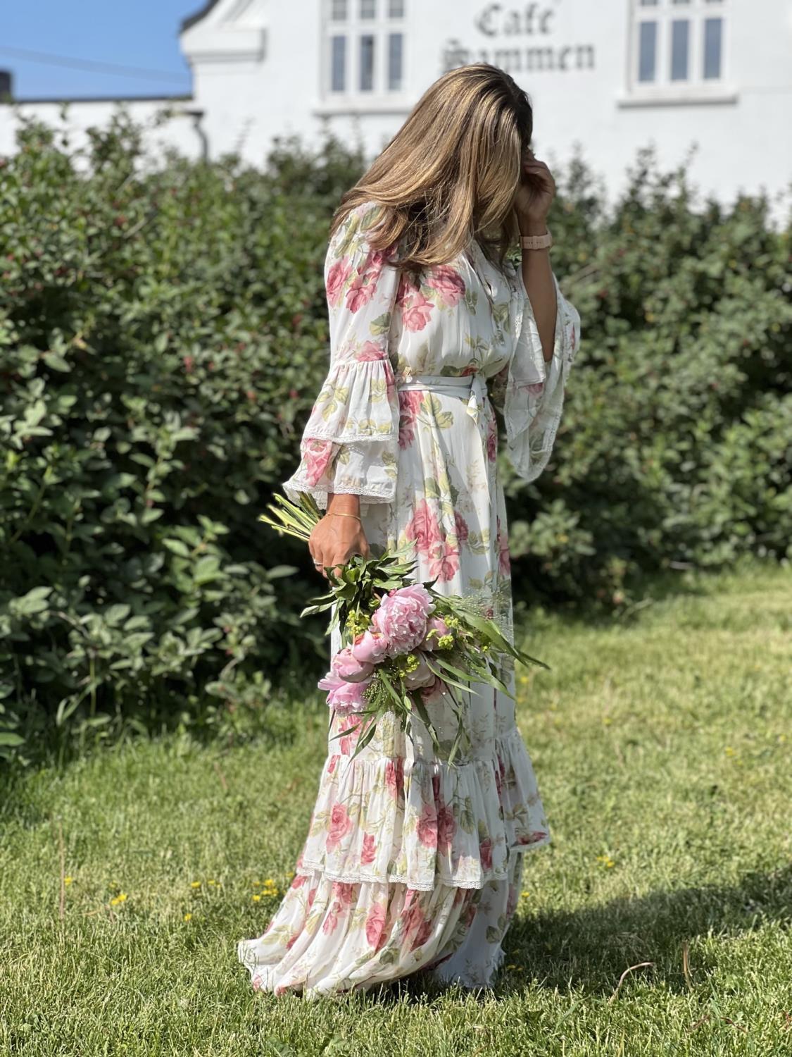 ByTimo Georgette Relaxed dress pink roses