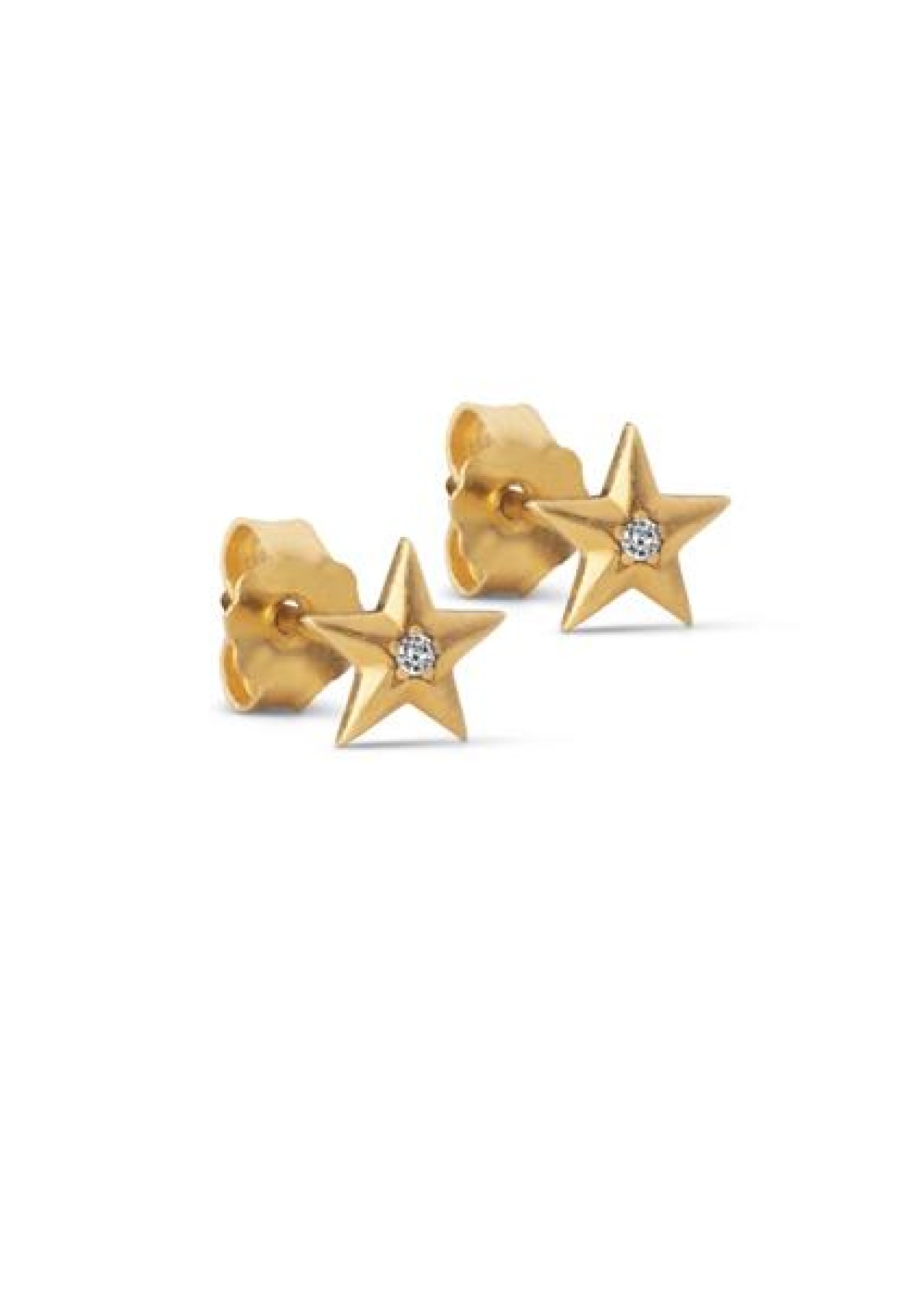 Enamel Stud Star ørerdobber gull