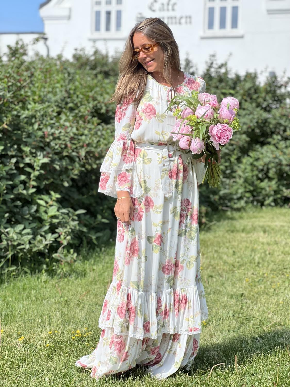 ByTimo Georgette Relaxed dress pink roses