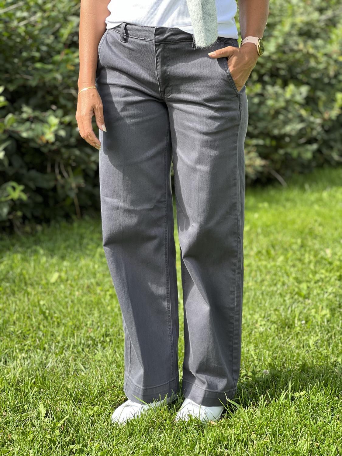 My Essential Wardrobe Lara 149 wide pant iron grey