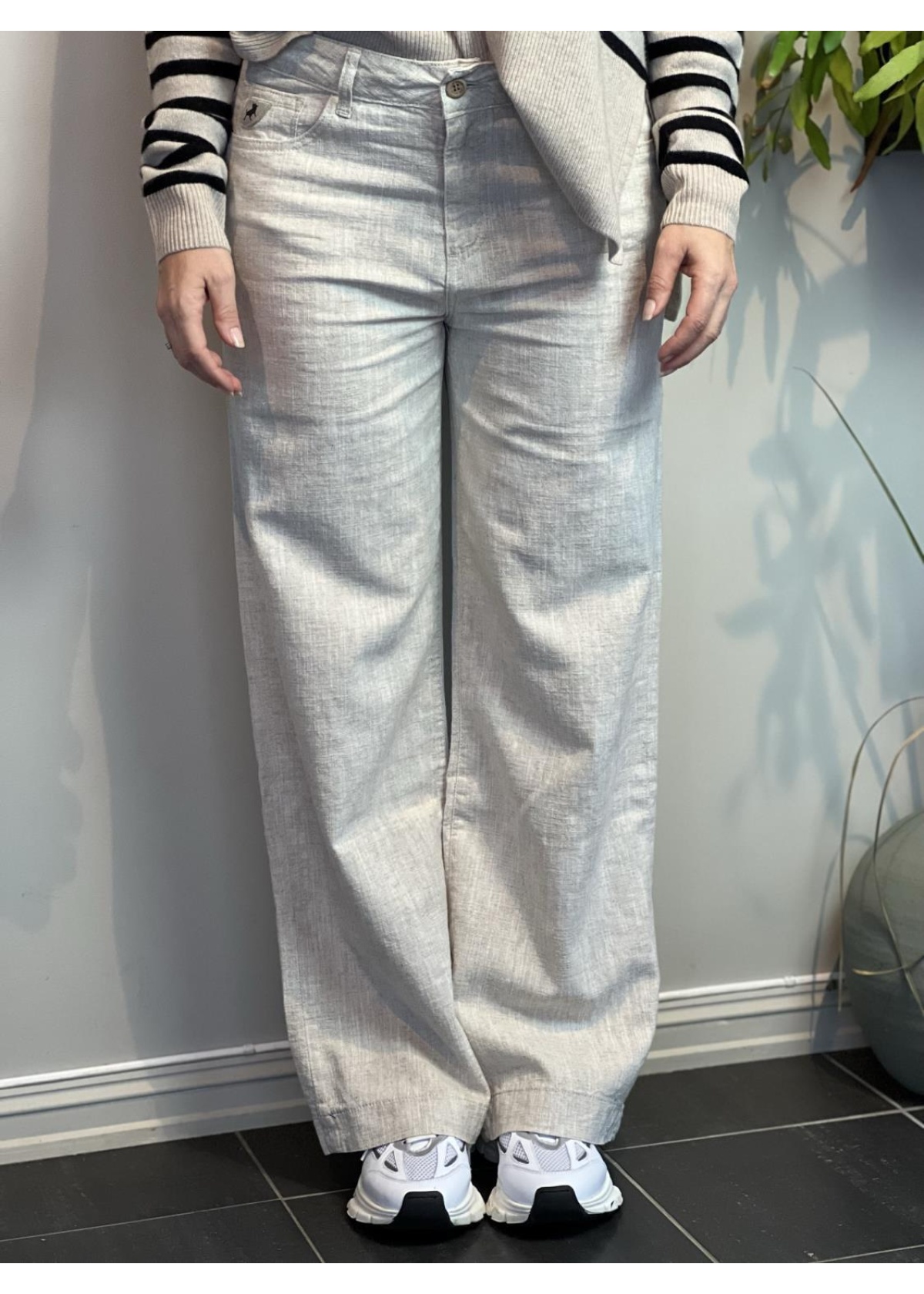 Lois Culotte linen rinse natural bukse