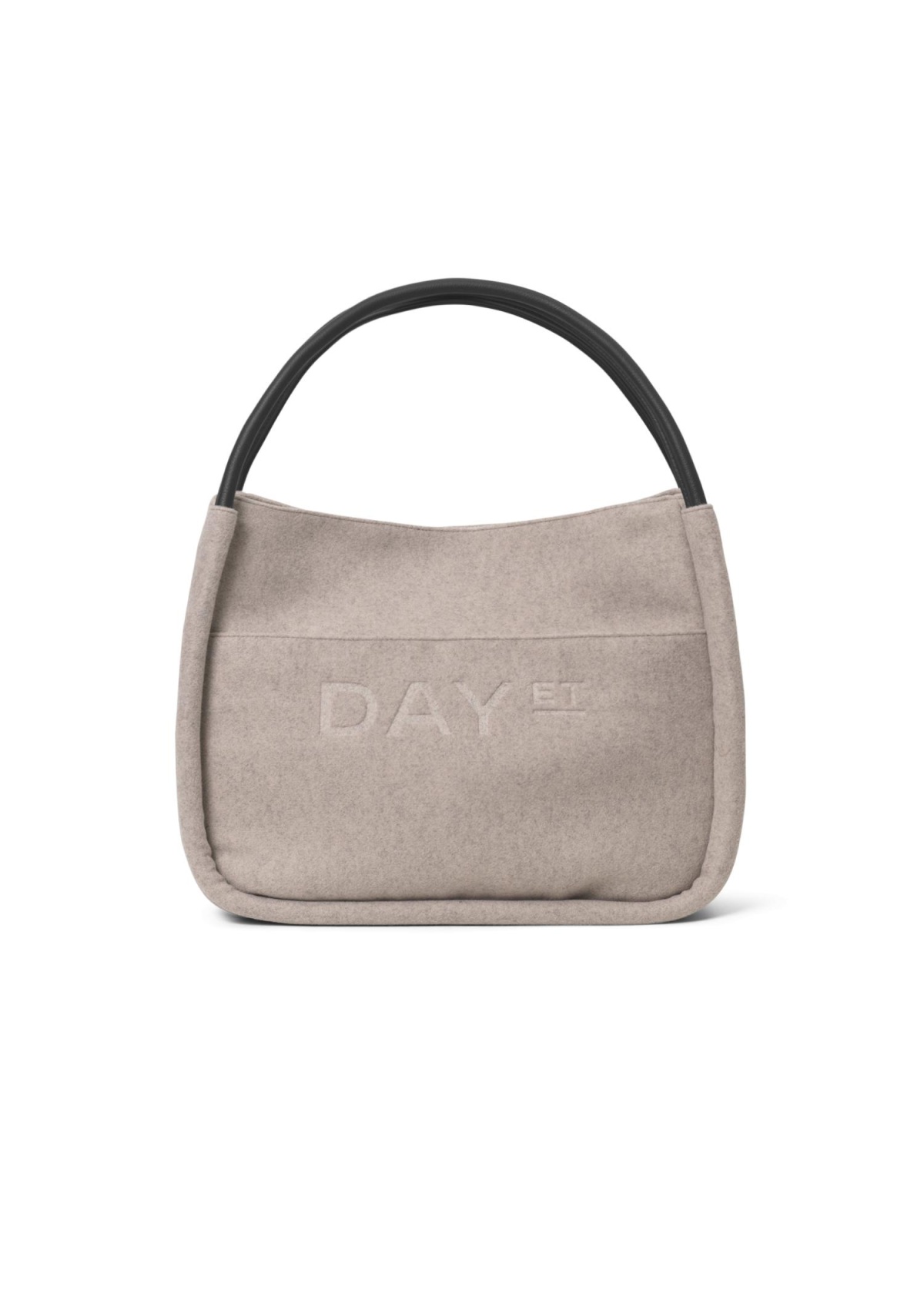 Day Et Woolen small shopper taupe melange